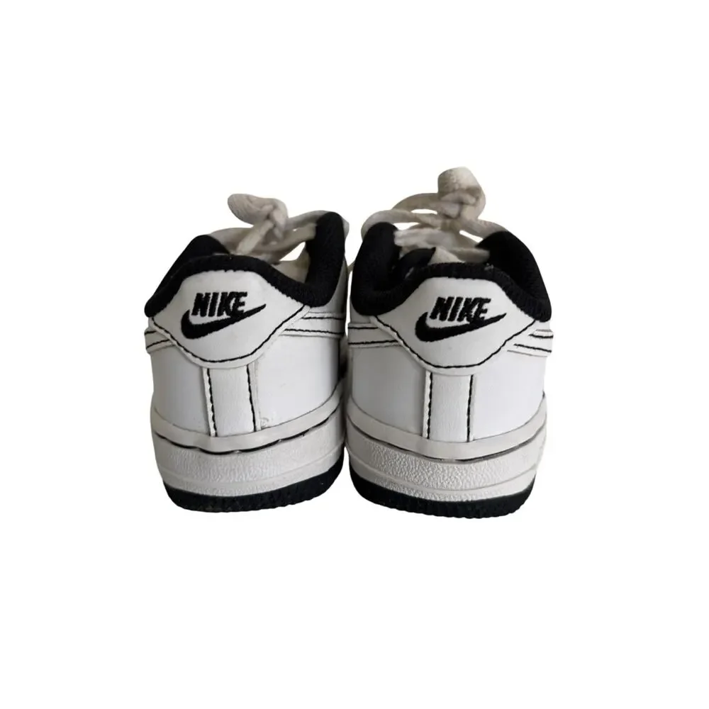 Nike Force 1 Toddler Sneakers Size 5C White Black DC9671-104 Lace Up